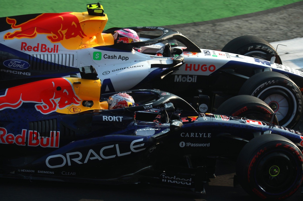 Max Verstappen y Liam Lawson reciben sanción en la parrilla por choque en el GP de México