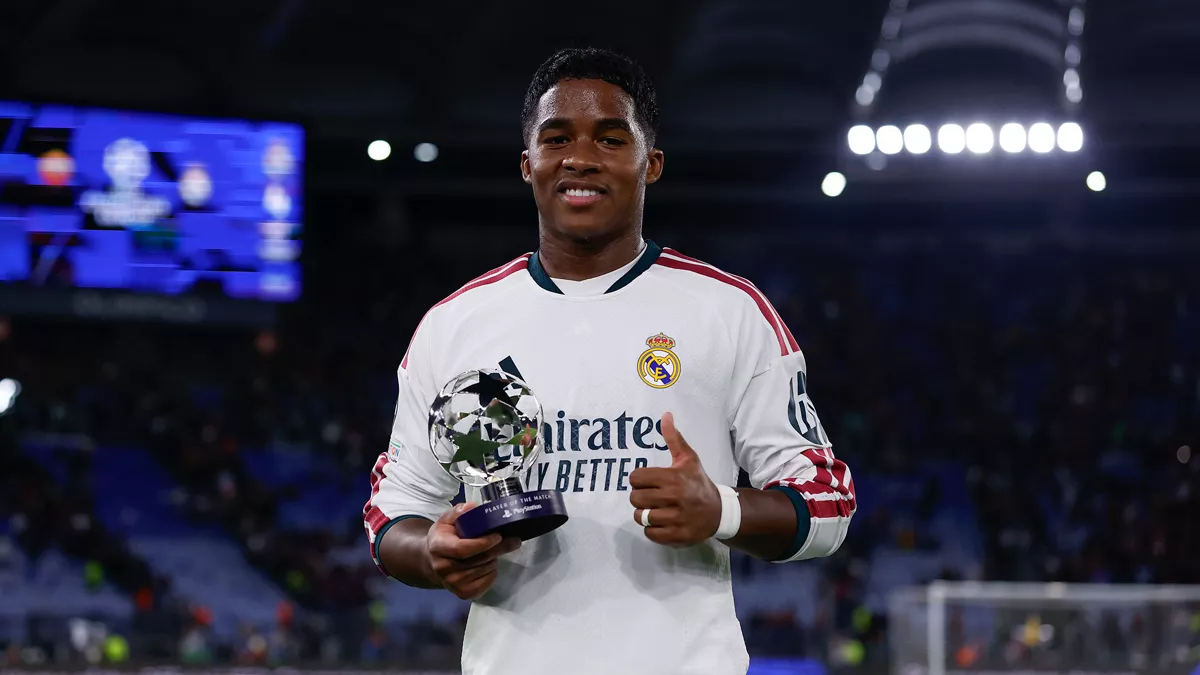 Endrick, MVP del Real Madrid-Roma, destaca su compromiso diario con el equipo